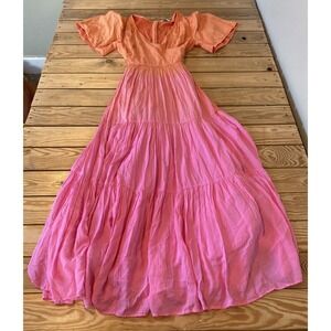Ivy City V Neck Maxi Dress Size XS Women’s Orange Pink